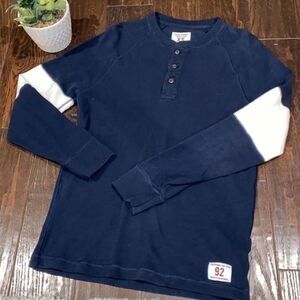 Abercrombie & Fitch navy long sleeve shirt size x-small